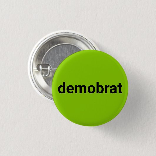 Demobrat moderne Typografie schwarzen Kalkgrün coo Button (Vorne & Hinten)
