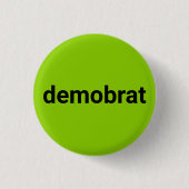 Demobrat moderne Typografie schwarzen Kalkgrün coo Button (Vorderseite)