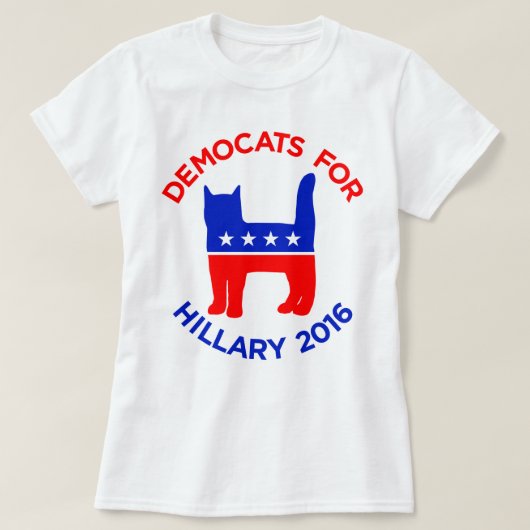 "Democats für Hillary 2016" der T - Shirt Frauen (Design vorne)
