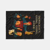 Democracy Auction Gone Funny Litical Satire Gift Fleecedecke (Vorderseite (Horizontal))