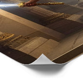 Democracy Defender Lady Liberty SciFi Fantasy Art Poster (Ecke)