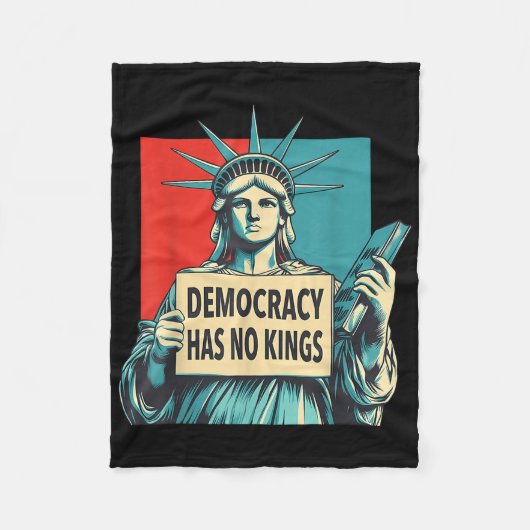 Democracy Has No Kings 4th Of July Statue Of Liber Fleecedecke (Vorderseite)