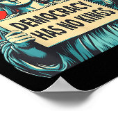 Democracy Has No Kings 4th Of July Statue Of Liber Poster (Ecke)