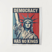 Democracy Has No Kings Protest Sign: Statue of Lib Wandteppich (Vorderseite)
