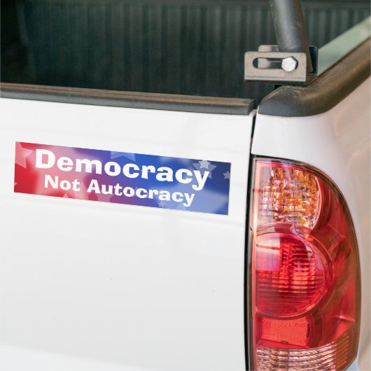 Democracy Not Autocracy Autoaufkleber (Auf Lkw)