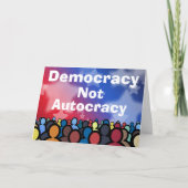Democracy Not Autocracy Karte (Vorderseite)