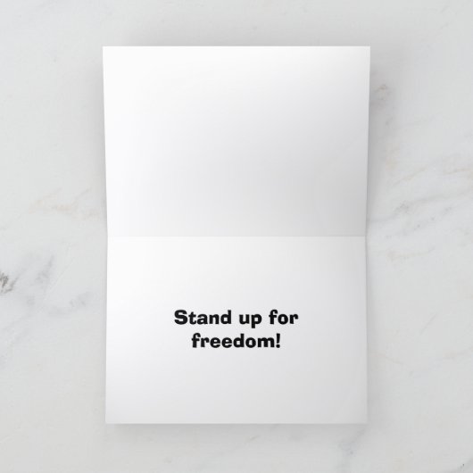 Democracy Not Autocracy Karte (Innenseite)