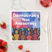 Democracy Not Autocracy Serviette (Beispiel)