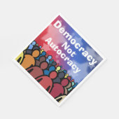 Democracy Not Autocracy Serviette (Ecke)