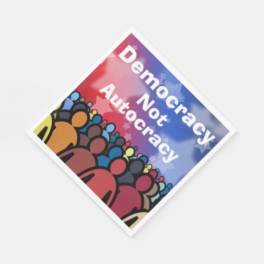 Democracy Not Autocracy Serviette (Ecke)