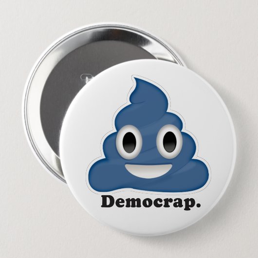 Democrap Emoji Button (Vorne & Hinten)