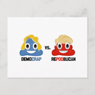 Democrap vs. Repooblican Postkarte