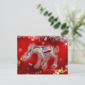 Democrat Christmas Feiertagspostkarte (Stehend Vorderseite)