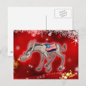 Democrat Christmas Feiertagspostkarte (Vorne/Hinten)