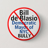 Democratic Bill de Blasio NYC Mayor or Edit Mayor Button (Vorderseite)
