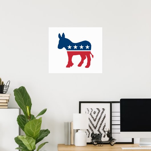 Democratic Donkey Poster (Heimbüro)