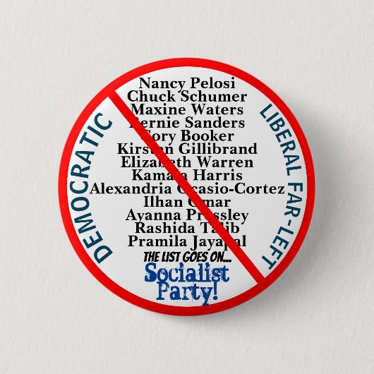 Democratic Far Left USA Button (Vorderseite)