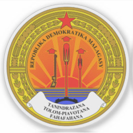 Democratic Republic of Madagascar emblem (1975-92) Aufkleber