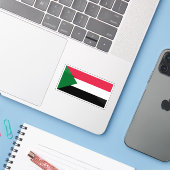 Democratic Republic of Sudan flag (1969–1985) Aufkleber (Laptop mit iPhone)