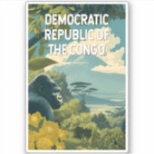 Democratic Republic of the Congo Illustration Aufkleber (Vorderseite)