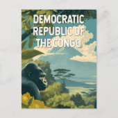 Democratic Republic of the Congo Illustration Postkarte (Vorderseite)