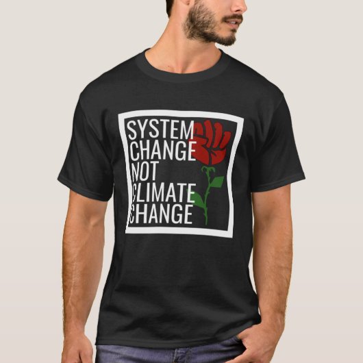 Democratic Socialist Rose Climate Change Respect E T-Shirt (Vorderseite)