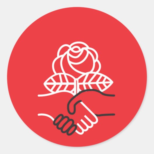 Democratic Socialists of America Runder Aufkleber (Vorderseite)