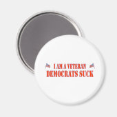 DEMOCRATS SUCK MAGNET (Vorderseite/Rückseite)