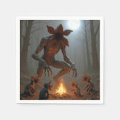 Demogorgon Creatures Around a Campfire Serviette (Vorderseite)