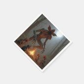 Demogorgon Creatures Around a Campfire Serviette (Ecke)