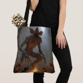Demogorgon Creatures Around a Campfire Tasche (Von Nahem)