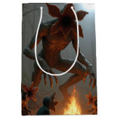 Demogorgon-Kreaturen versammeln sich um ein Lagerf Mittlere Geschenktüte (Vorderseite)