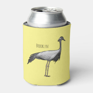 Demoiselle crane bird cartoon illustration dosenkühler
