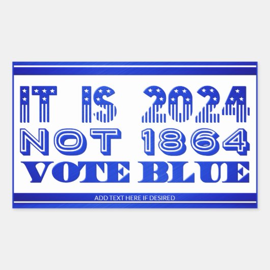 Demokrat 2024 rechteckiger aufkleber (Vorderseite)