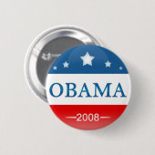 Demokrat Barack Obama 2008 Button (Vorne & Hinten)