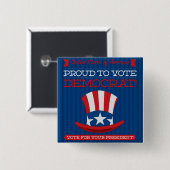 Demokrat Button (Vorne & Hinten)