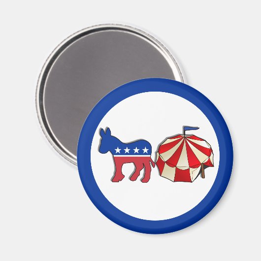 Demokrat Circus Donkey Magnet (Vorderseite/Rückseite)