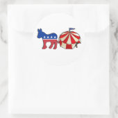 Demokrat Circus Donkey Runder Aufkleber (Tasche)