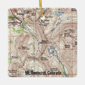 Demokrat Colorado Topo Karte Keramikornament (Vorderseite)
