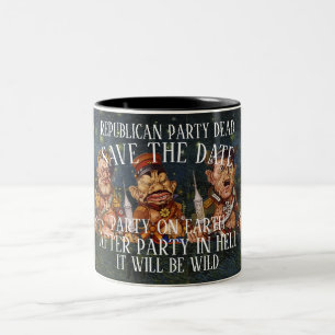 DEMOKRAT DHS CBP ICE TSA PARTEI WÄHLEN WAHL TEE ZWEIFARBIGE TASSE