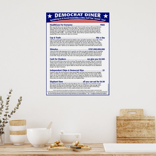 Demokrat Diner Poster (Küche)