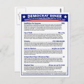 Demokrat Diner Postkarte (Vorne/Hinten)