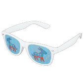 Demokrat Donkey Blue Sonnenbrille (Schrägansicht)