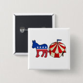 Demokrat Donkey Circus Button (Vorne & Hinten)