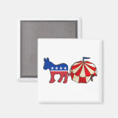 Demokrat Donkey Circus Magnet (Vorderseite/Rückseite)
