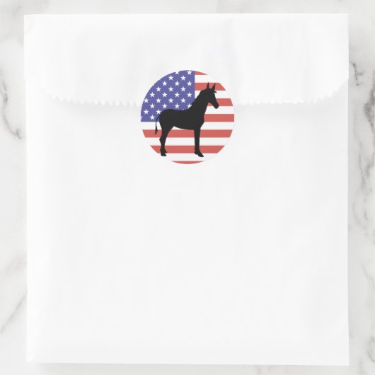 Demokrat Donkey Flag Stickers (Tasche)