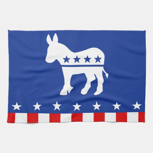 Demokrat Donkey Geschirrtuch (Horizontal)