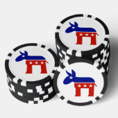 Demokrat Donkey Gifts Pokerchips (Stapel)