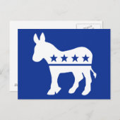 Demokrat Donkey Postcard Postkarte (Vorne/Hinten)