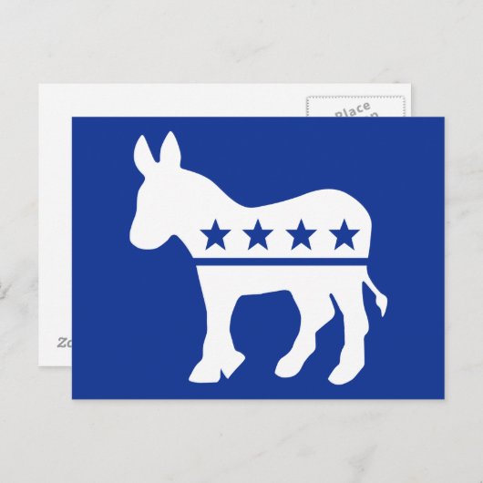 Demokrat Donkey Postcard Postkarte (Vorne/Hinten)
